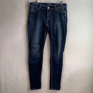 COPY - Womens silver jeans Suki mid super skinny dark wash size 29x31